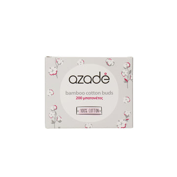 Azade bamboo μπατονέτες 200 τμχ τετράγωνο κουτί